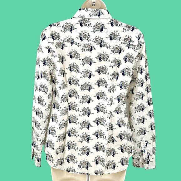 BODEN PEACOCK BUTTONDOWN LADIES SHIRT - 6R - Picture 3 of 7